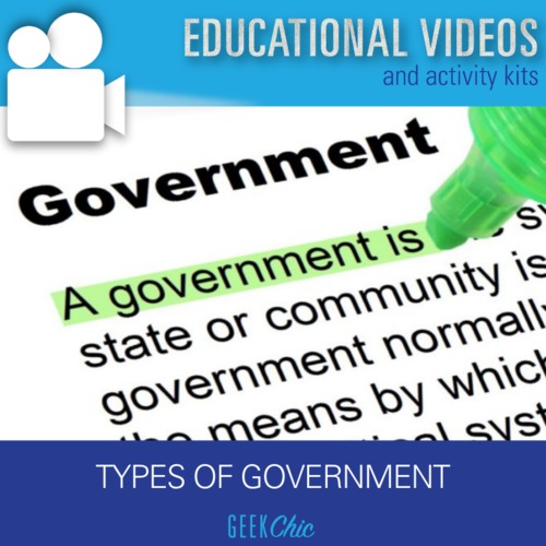 Preview of What is a government & types of governments worldwide video & activities!