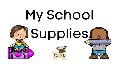 Preview of My School Supplies Sight Word Reader, Vocabulary, Early Literacy Video/Ebook