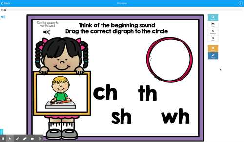 Phonics Boom Cards Digprahs