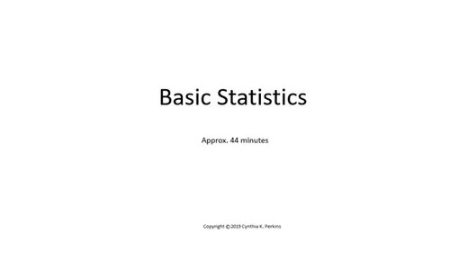 Preview of Basic Statiistics Video