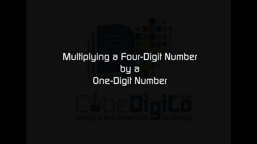 Preview of Multiplying a 4-digit by 1-digit - High quality HD Animated Video - eLearning