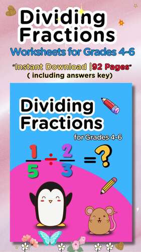 Dividing Fractions Worksheets Grades 4-6 | Printable Math Practice ...