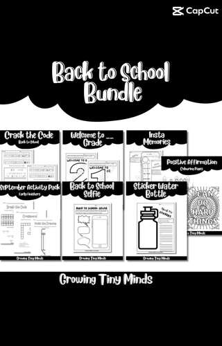 Back to School Bundle | First Day of School Activities | All About Me