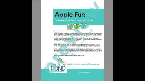 Numbers to 20 Games and Activities by From the Pond | TPT