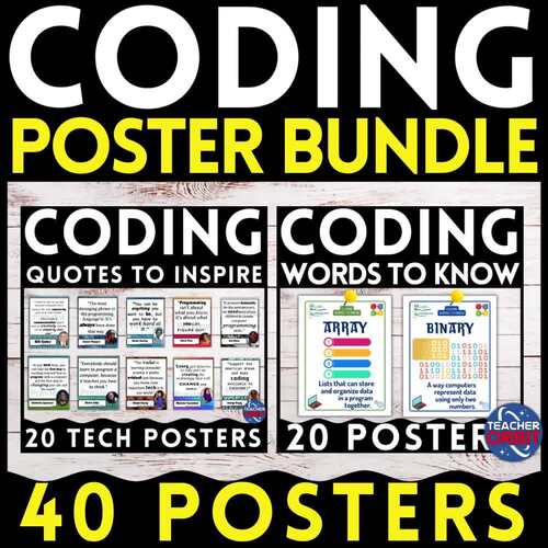Coding Posters | STEM Bulletin Board | Computer Science Programming Decor