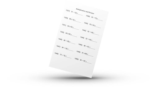 1400 Double Digit Multiplication + Division Math Problems