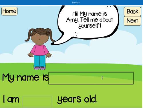 All About Me and You Boom Cards™ Back to School Speech Therapy Activity