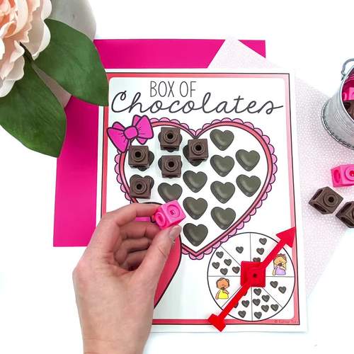 Box of Chocolates Valentine's Day Counting Game by Turner Tots TPT