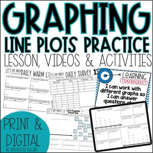 Line Plots Worksheets, Line Plot Template for Data and Graphing Activities