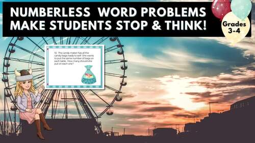 Numberless Word Problems Task Cards: Sorting & Problem Type Reasoning ...