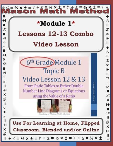Preview of 6th Grade Math Mod 1 Video Lesson 12-13 Ratio Tables *Distance/Flipped/Remote*