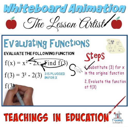 Preview of Evaluating Functions #2: Whiteboard Animation