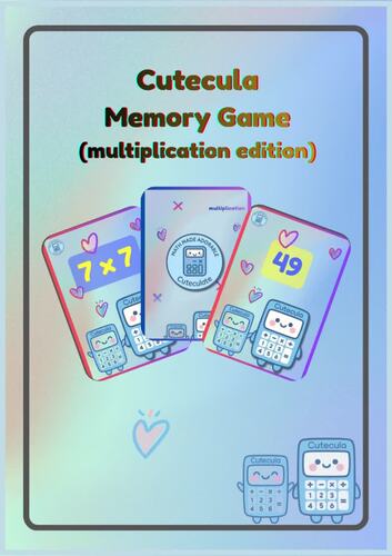 Cutecula Memory Game (Multiplication Edition)