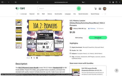 Unit 5 Lesson Bundle | Early Presidents | 7 Slides/Notes/Activities/Keys/More