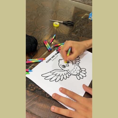 Bird Craft & Fall Craft | Interactive Flying Bird Coloring Pages Activity