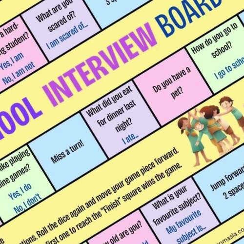 P6 Interview Board Game ESL Questions and Prompts Critical Thinking Skills