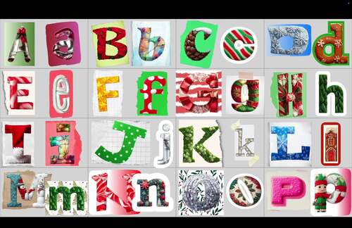 Ransom Note Letters, Numbers & Symbols Christmas Style by Colgan by Lisa