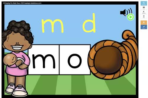 Last Sounds in CVC Words Boom Cards ™ for Phonics Kindergarten Distance ...