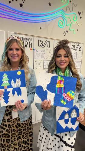 Winter Notan Art Project | Positive and Negative Space with Writing Pages