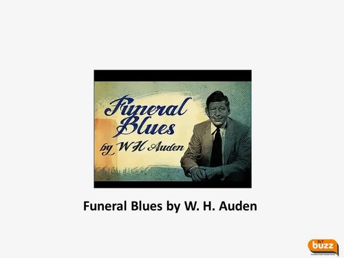 Preview of Funeral Blues - Video Poem. Poetry. ELA. Literature. Death.