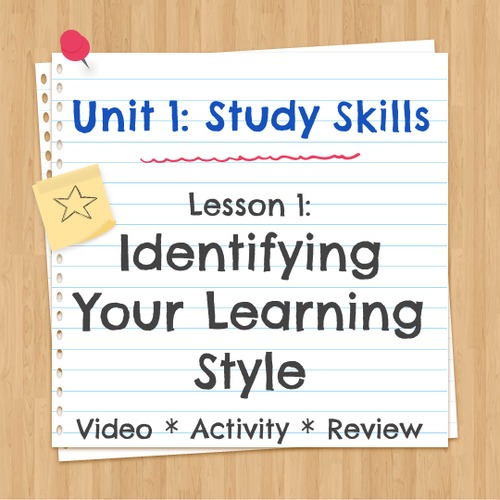 Preview of *FREE NO PREP VIDEO/ACTIVITY: Unit 1 Lesson 1: Identifying Your Learning Style