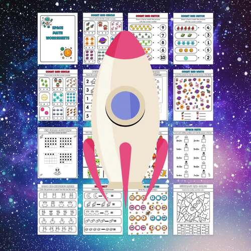 Math Worksheets – Space-Themed Practice for Number Sense & Operations