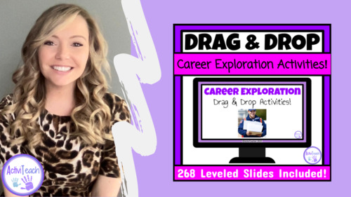 Preview of Career Exploration Interactive Activities: Google Slides Drag and Drop for SPED