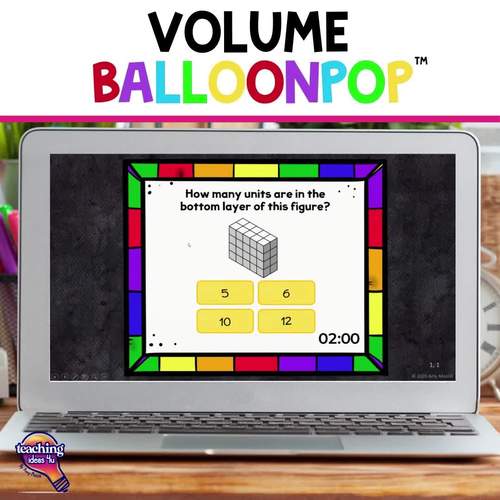Volume BalloonPop™ Digital Review Games 5th Grade Math TpT