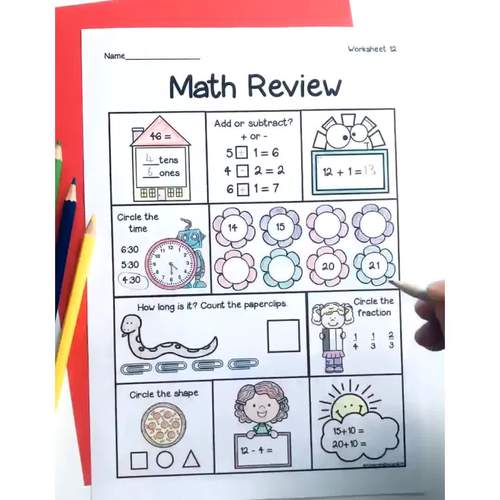 1st Grade Morning Work Math Worksheets | Grade 1 Math Fast ...