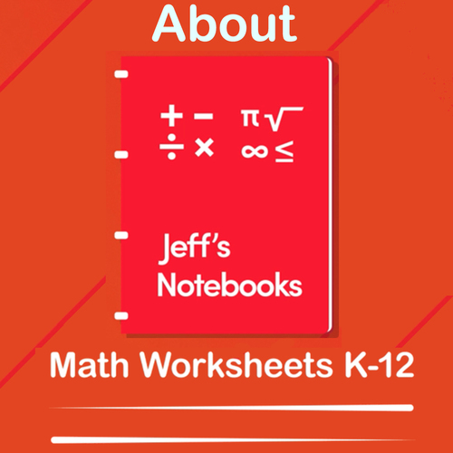 Preview of About Jeff's Notebooks Maths Worksheets