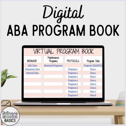 Digital ABA Program Book with Data Sheets and Graph Templates in Google ...