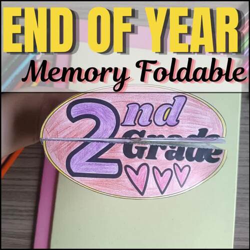 End Of Year Memory Book Foldable Last Week Of School Activities 2nd 3rd ...