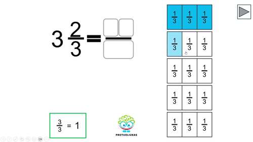 Mixed Numbers to Improper Fractions | Interactive Fractions Practice