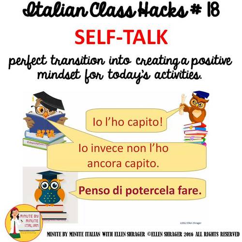 Preview of Italian Transition Video Self-Talk  for CI TCI TPRS 90% Target Language