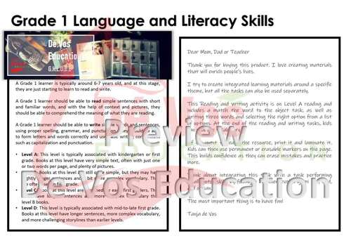 Language and Literacy Grade 1 Animals by GHLOBE Education | TPT