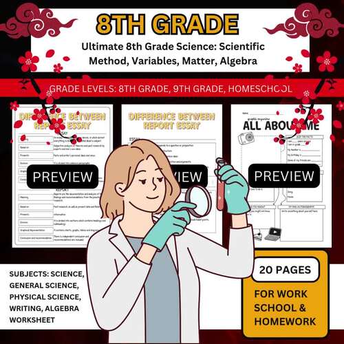Ultimate 8th Grade Science: Scientific Method Variables Matter Algebra ...