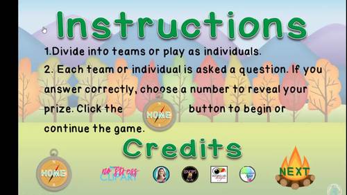 Bring Your Own Questions Camping PowerPoint Review Game Ten Board Bundle