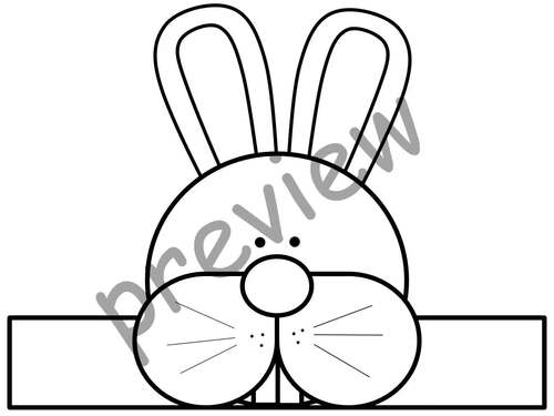Easter Bunny Headband Craft | Printable Easter Hat Activity by Pim Paper