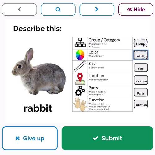 Easter Vocabulary Describing BOOM CARDS™ by Bri-SLP | TPT