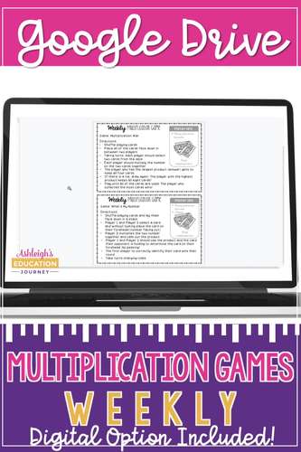 Weekly Multiplication Games | Print and Digital by Ashleigh | TPT