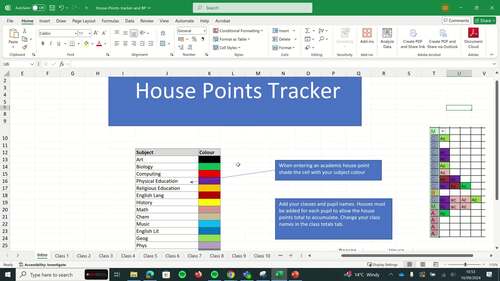 House points tracker by Chris Dolan | TPT