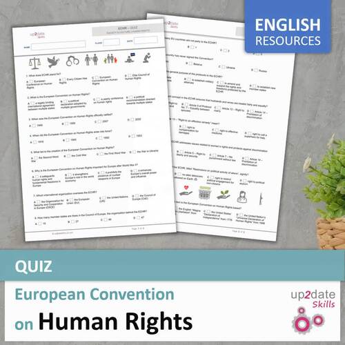 European Convention on Human Rights (ECHR) – Quiz (Worksheet) by ...