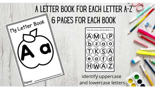 Alphabet Letters Book for Preschool PreK or Kindergarten | TPT