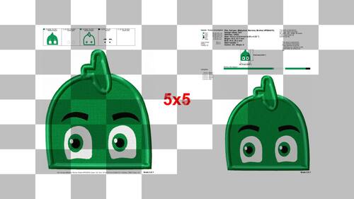 Gekko Pj Masks Fill Machine 02 Embroidery Design - Instant Download by ...