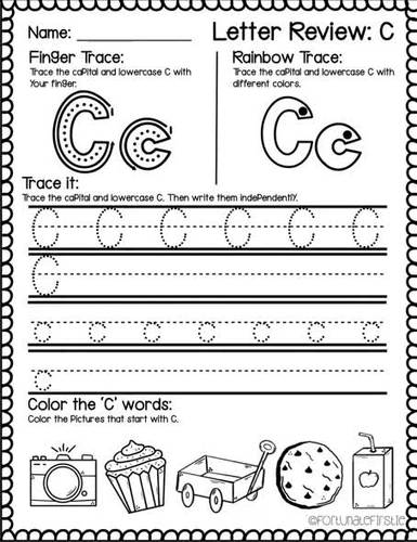 Alphabet Letter Practice Pages A-Z by Fortunate Firstie | TPT