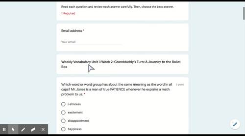 Grade 3 MyView Literacy Unit 3 Week 2 Google Forms Assessment Practice