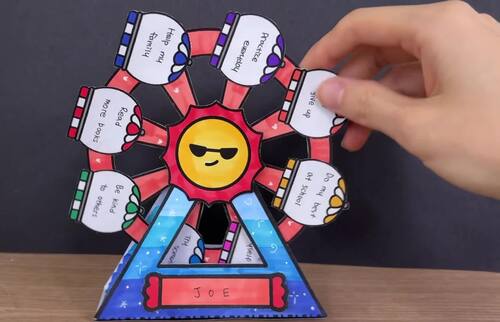 Goal Setting Ferris Wheel Craft | End of Year Reflection & New Year ...