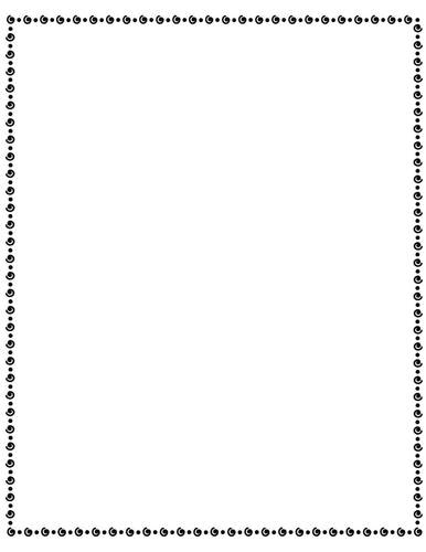 Doodle border Digital clipart set (8.5'' x 11'' Page border clipart )