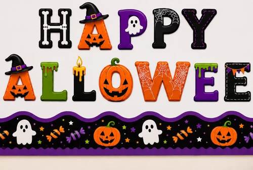 Halloween Alphabet Bulletin Board Letters | A-Z Halloween Classroom Decor