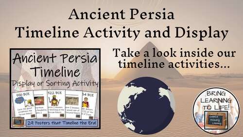 Ancient Persia Timeline | Sorting & Research Activity with Display